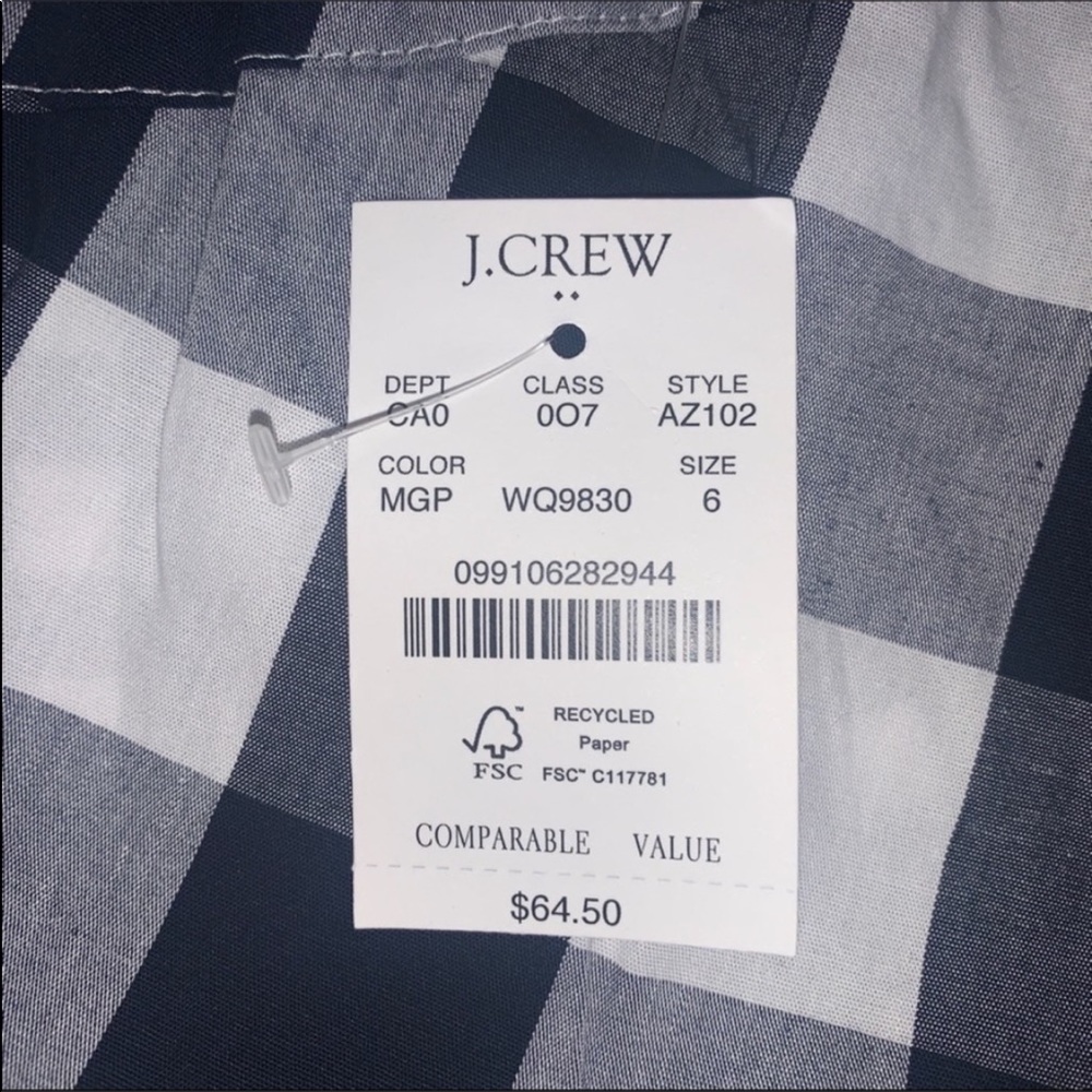 J Crew One Shoulder Ruffle Top Size 6 NWT - Picture 6 of 12